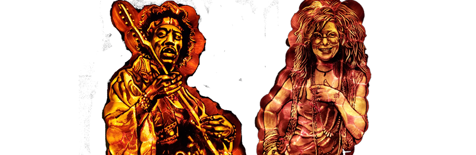 Jimi Hendrix and Janis Joplin Pumpkins